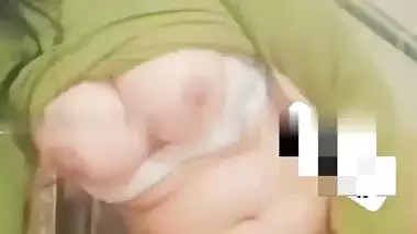 Big boob girl strips and fingers during live video call sex