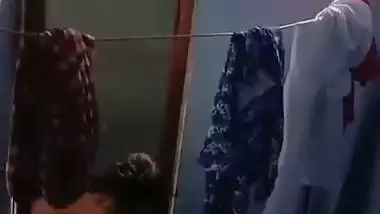 Spying Indian college girl in bathroom