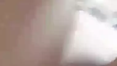 Cute smiling face girl naked on video call to lover