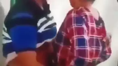 Working couple’s sex mms of fucking on the office balcony
