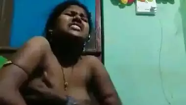 Unsatisfied village wife fingering pussy in horniness